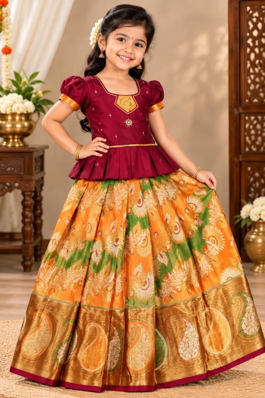 KIDS PAVADA SET - 9 YEARS BABY